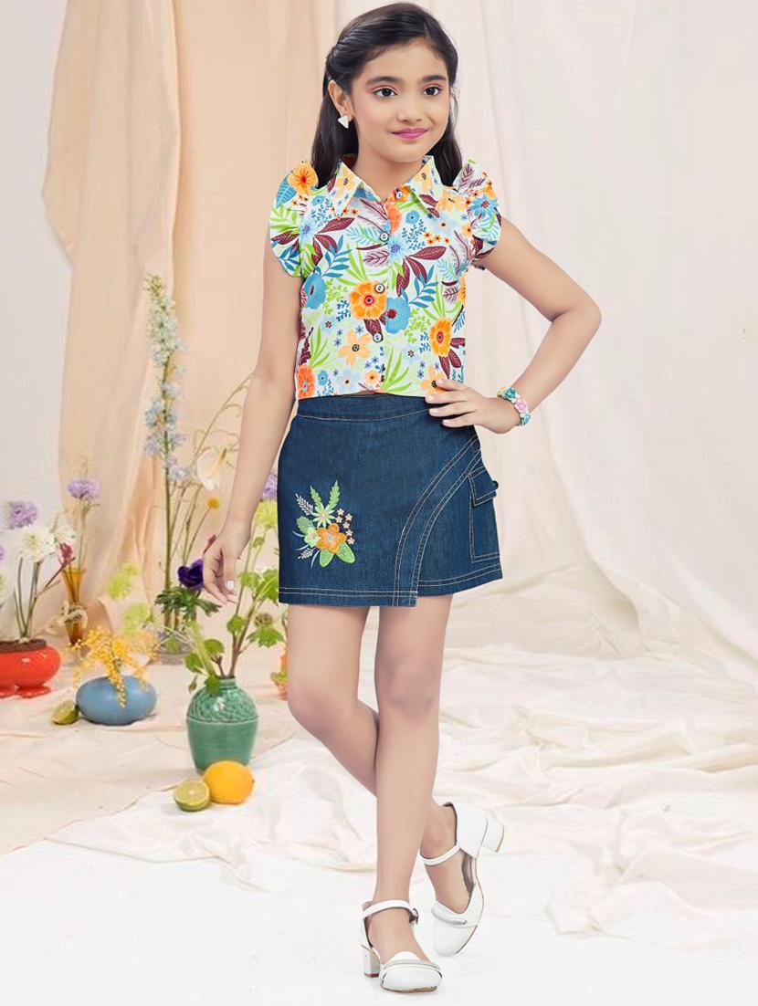 girls floral print sleeveless short and top set - 21956488 - Standard Image - 5