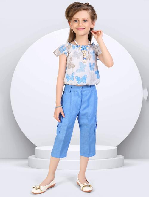 girls printed trouser and top set - 21956490 - Standard Image - 0