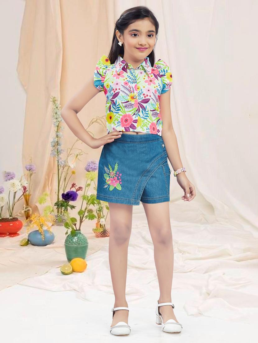 girls floral printed short and top set - 21956495 - Standard Image - 5