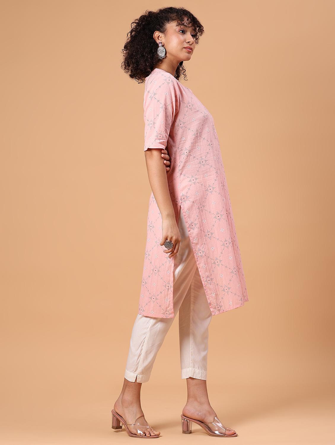 green cambric kurta - 21956531 - Standard Image - 3
