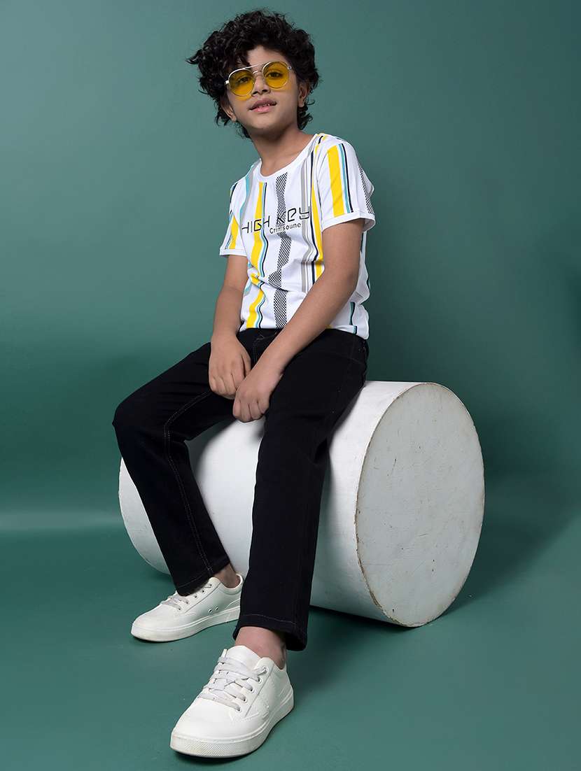 boys solid mid rise straight fit jean - 21956662 -  Standard Image - 5