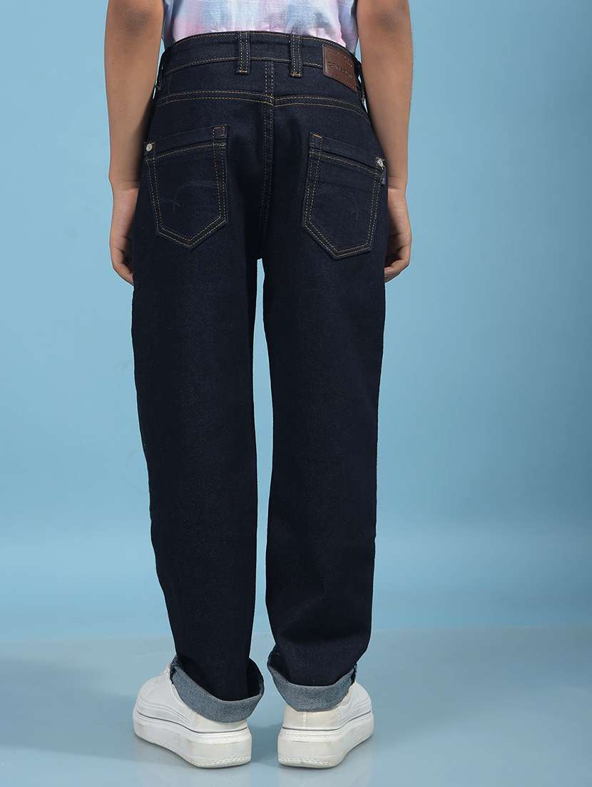 boys solid mid rise straight fit jean - 21956668 -  Standard Image - 3