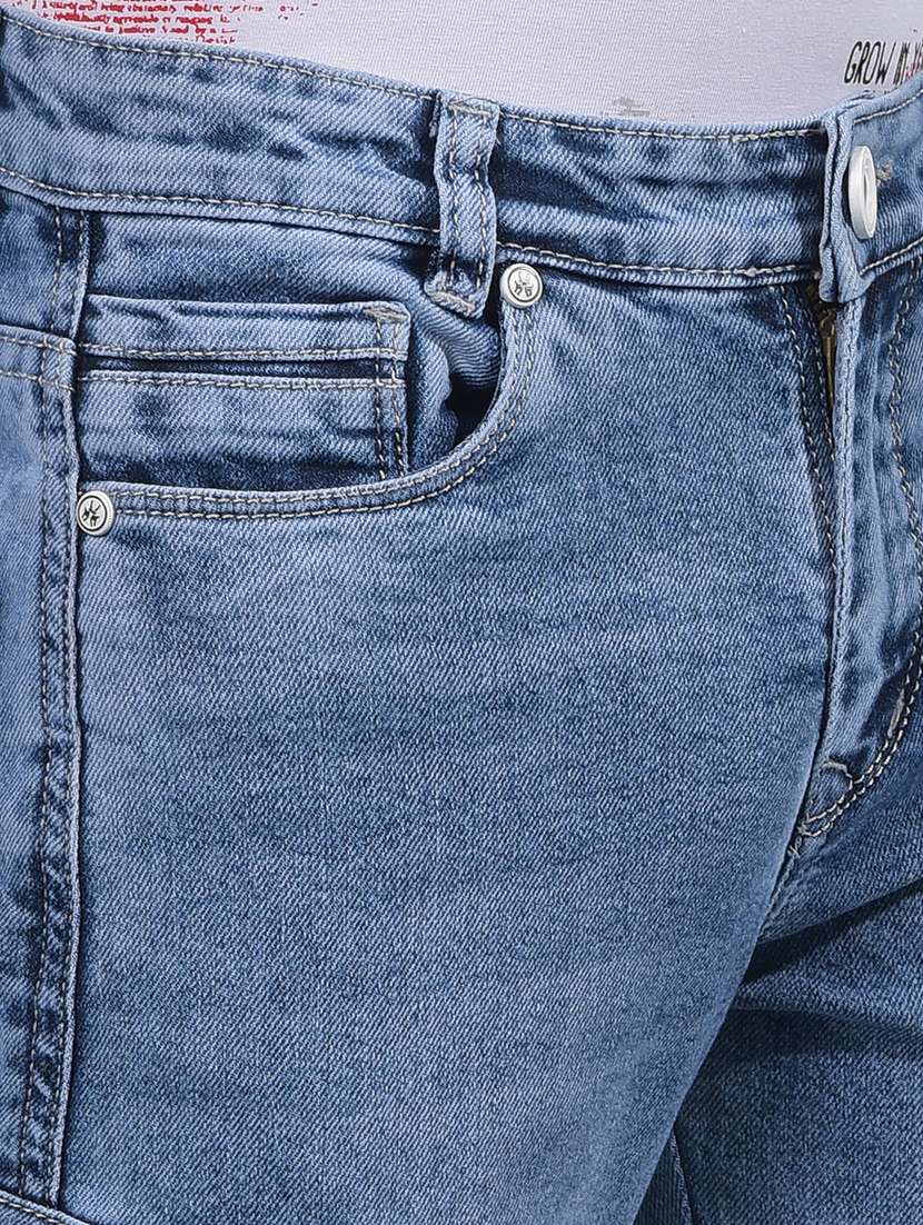 boys solid mid rise denim cargo - 21956674 -  Standard Image - 3