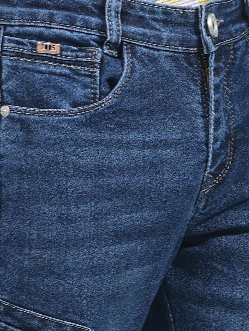 boys blue solid mid rise denim cargo - 21956675 -  Standard Image - 3