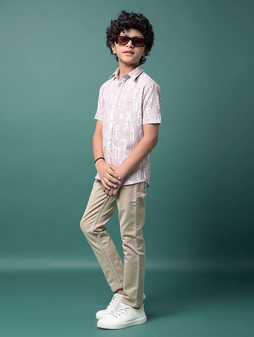 boys printed collared short sleeve shirt - 21956683 -  Standard Image - 5