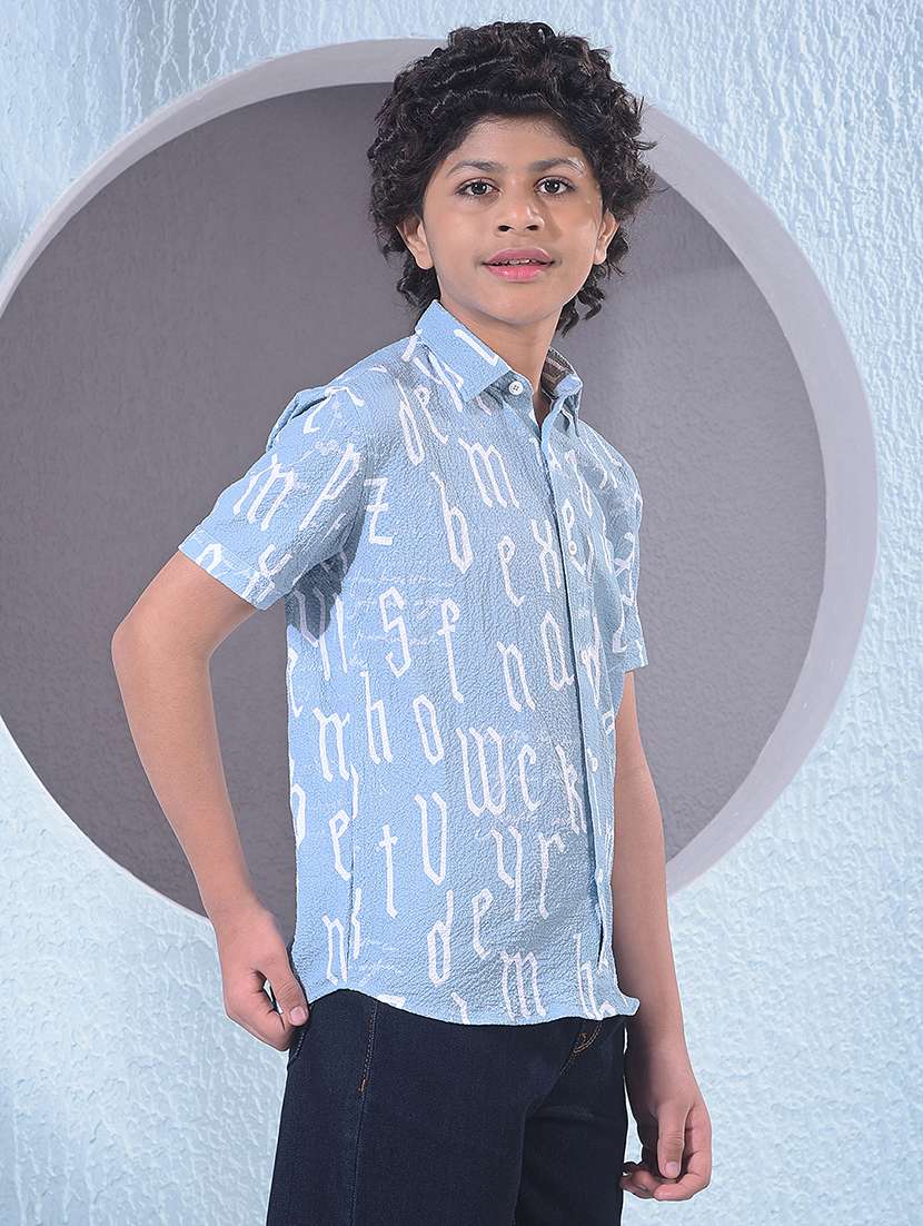 boys printed collared short sleeve shirt - 21956684 -  Standard Image - 3