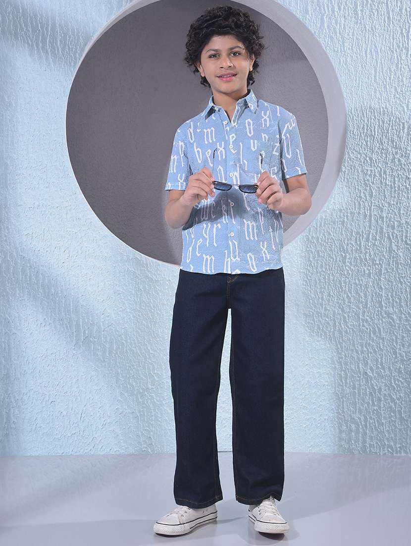 boys printed collared short sleeve shirt - 21956684 -  Standard Image - 5