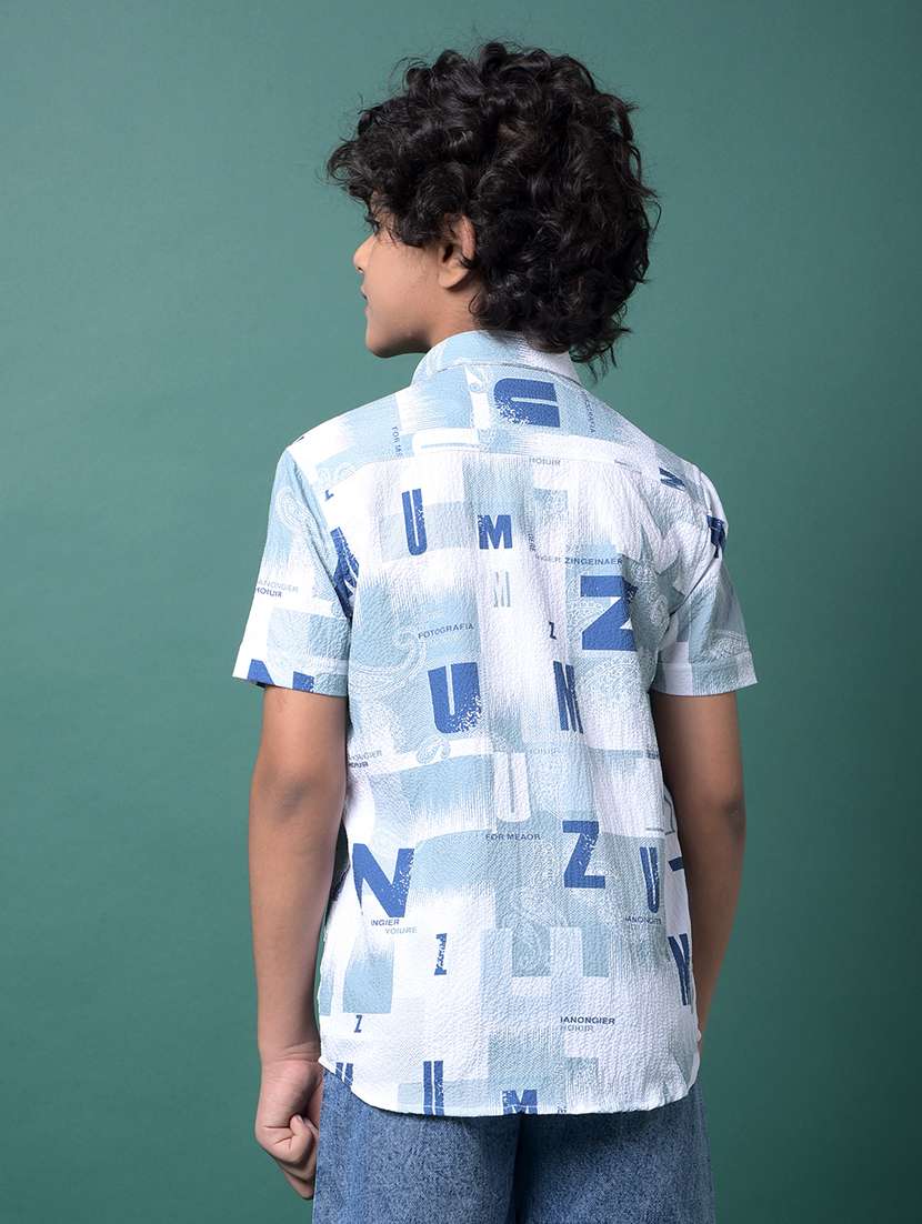 boys printed collared short sleeve shirt - 21956685 -  Standard Image - 3