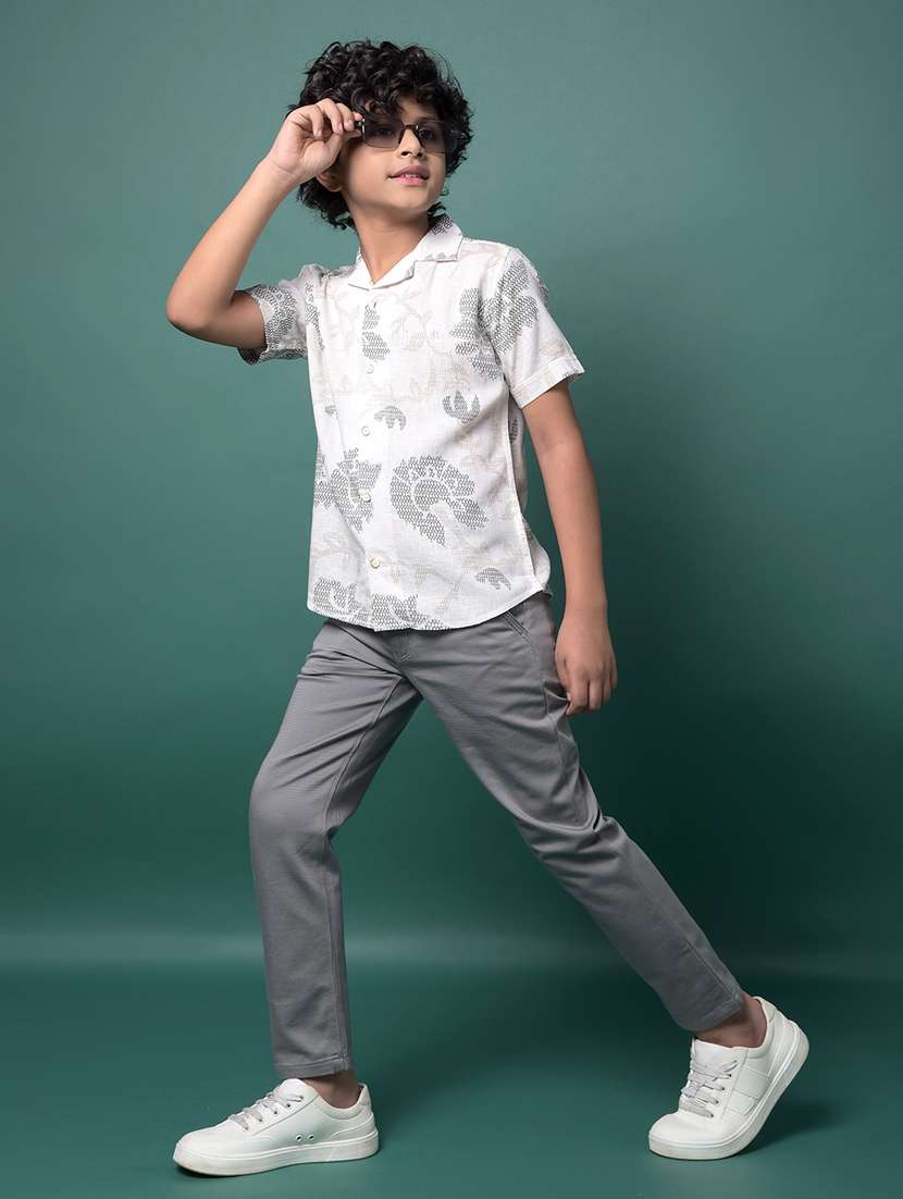 boys printed cuban collared short sleeve shirt - 21956688 -  Standard Image - 5