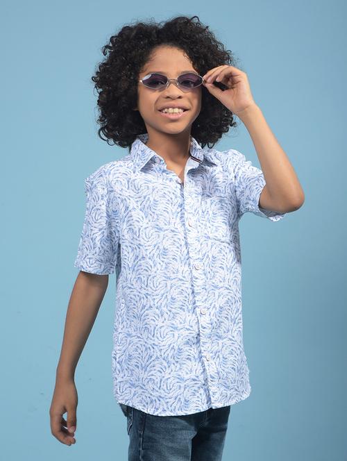 boys printed collared short sleeve shirt - 21956691 -  Standard Image - 0