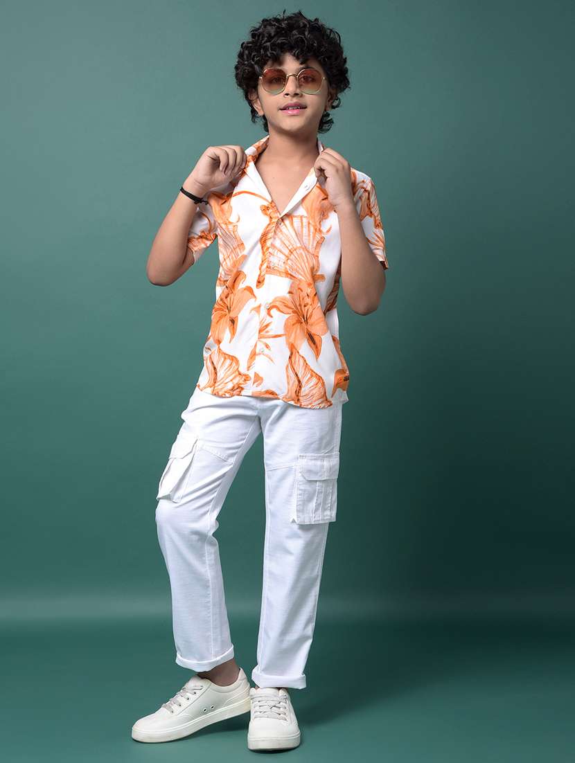 boys printed cuabn collared short sleeve shirt - 21956692 -  Standard Image - 5