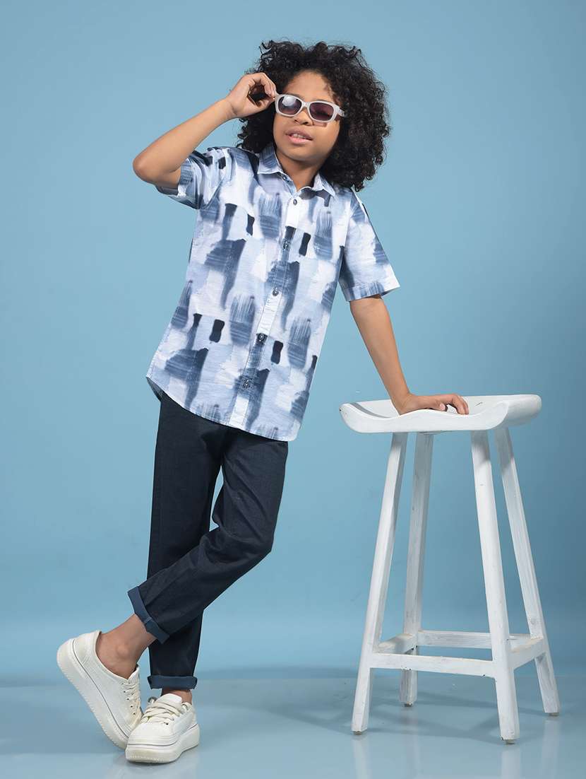 boys printed collared short sleeve shirt - 21956693 - Standard Image - 5
