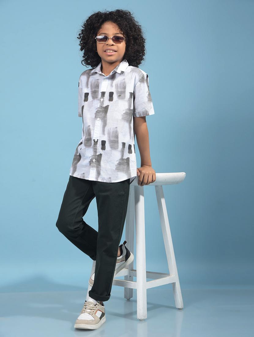 boys printed collared short sleeve shirt - 21956694 - Standard Image - 5
