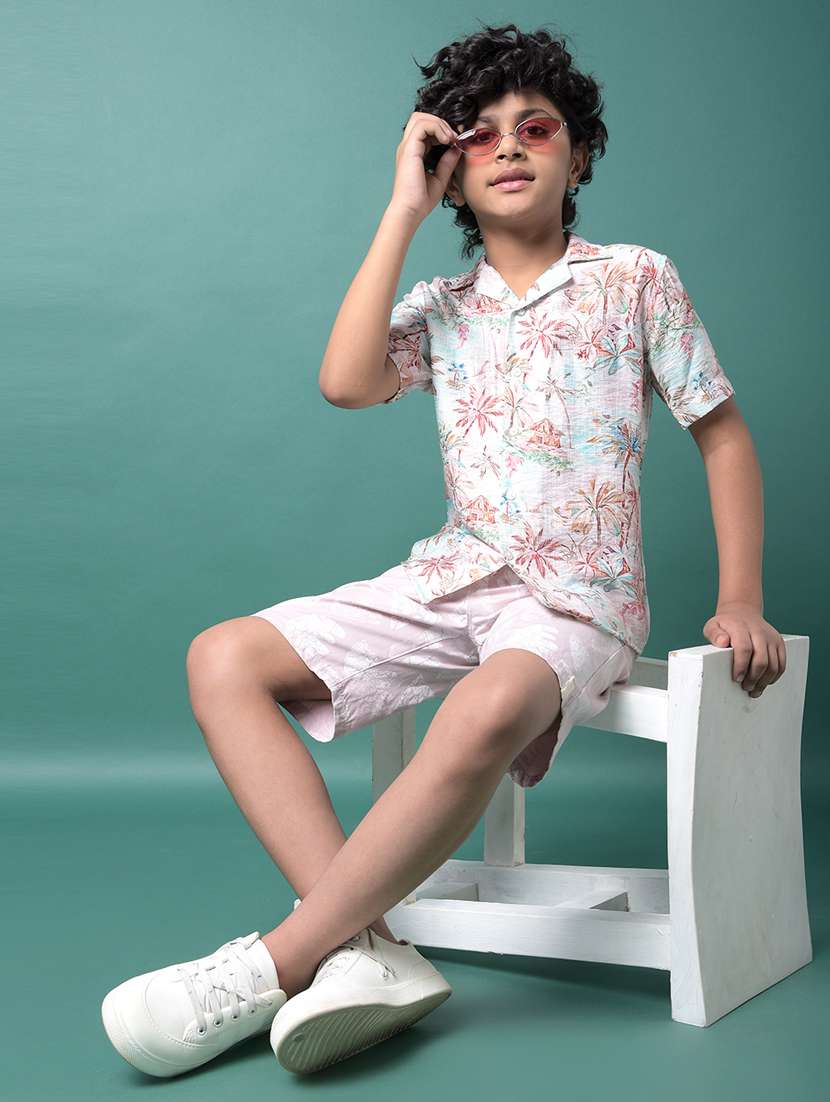 boys printed mid rise regular fit shorts  - 21956706 -  Standard Image - 5