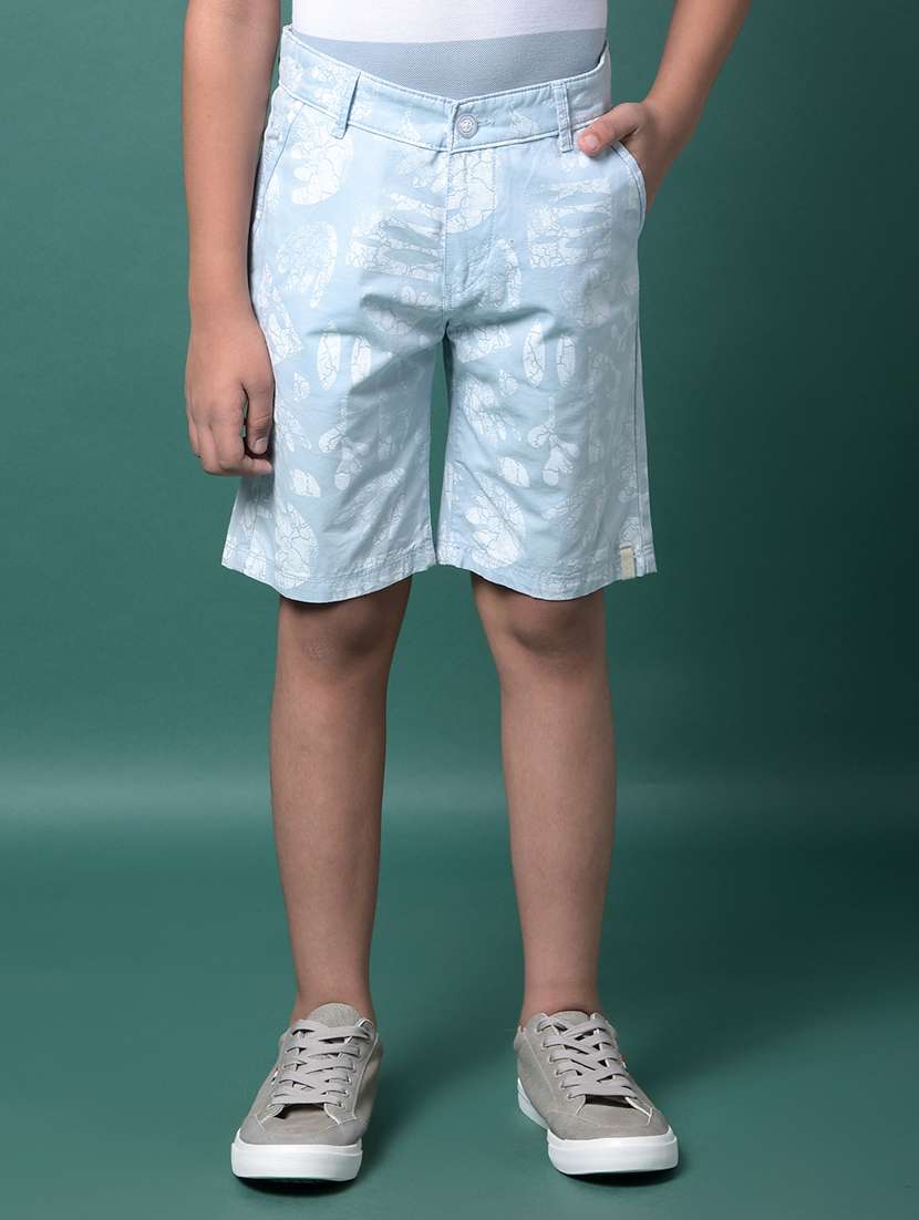 boys printed mid rise regular fit shorts 
