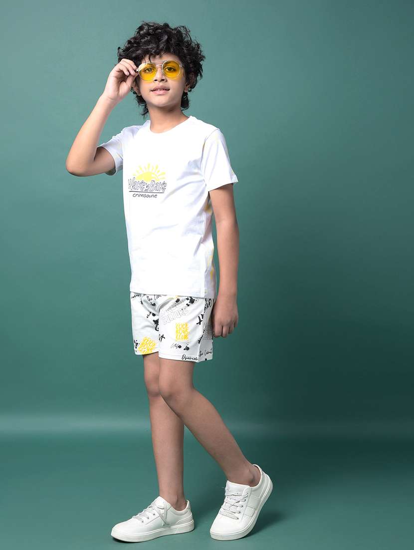 boys printed mid rise regular fit shorts  - 21956717 -  Standard Image - 5