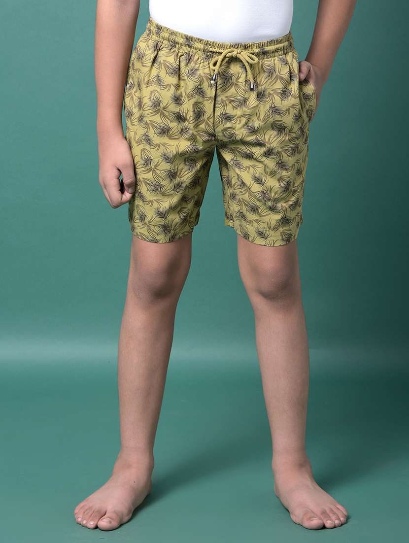 boys printed mid rise loungewear shorts