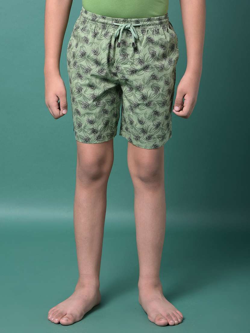 boys printed mid rise loungewear shorts