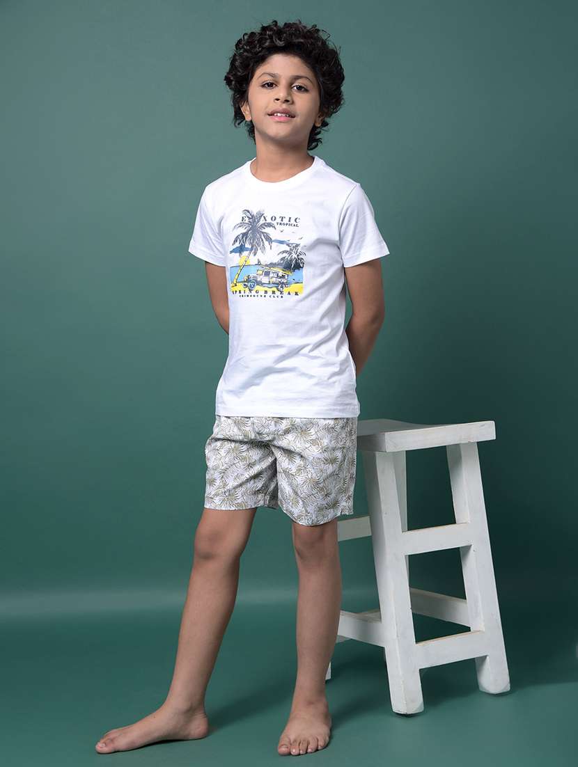 boys printed mid rise loungewear shorts - 21956722 -  Standard Image - 5
