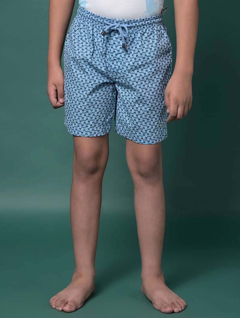 boys printed mid rise loungewear shorts