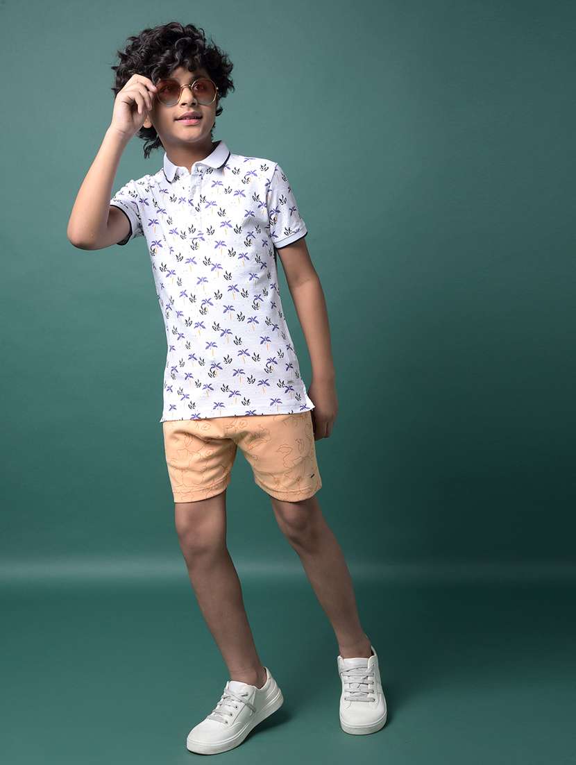 boys printed short sleeve regular fit polo t-shirt - 21956751 -  Standard Image - 5