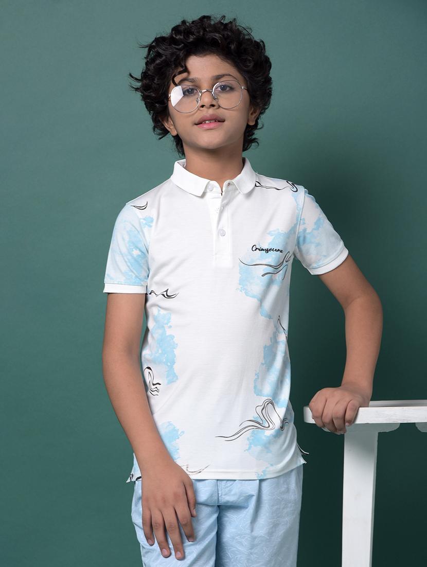 boys printed short sleeve regular fit polo t-shirt - 21956759 - Zoom Image - 0