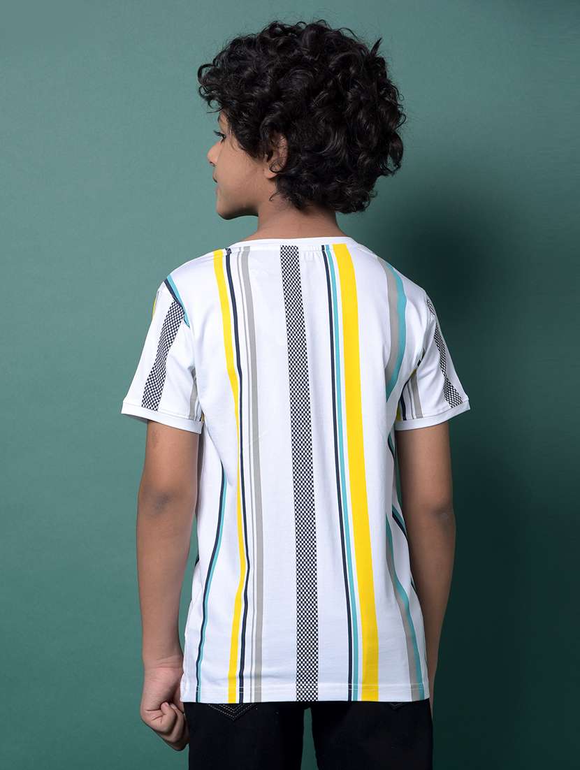 boys striped short sleeve regular fit t-shirt - 21956779 -  Standard Image - 3