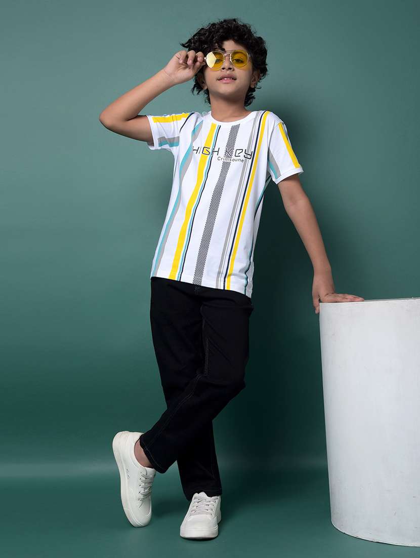 boys striped short sleeve regular fit t-shirt - 21956779 -  Standard Image - 5