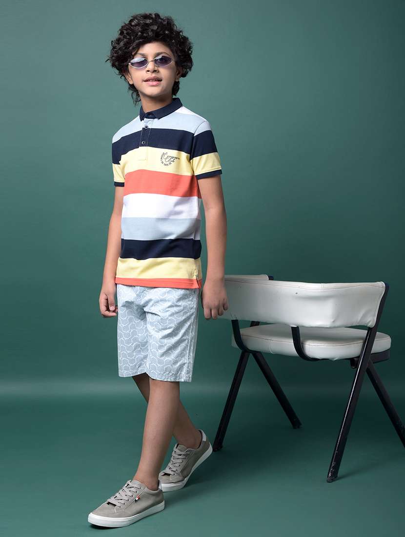 boys color blocked short sleeve regular fit polo t-shirt - 21956780 -  Standard Image - 5