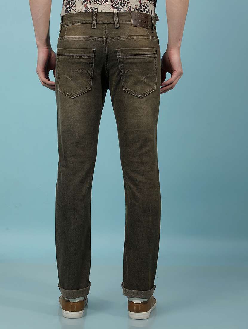 men green washed mid rise full length jeans - 21956805 -  Standard Image - 3