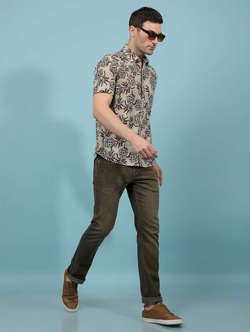 men green washed mid rise full length jeans - 21956805 -  Standard Image - 5