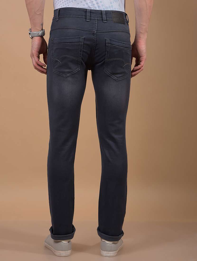 men grey washed mid rise full length jeans - 21956808 - Standard Image - 3