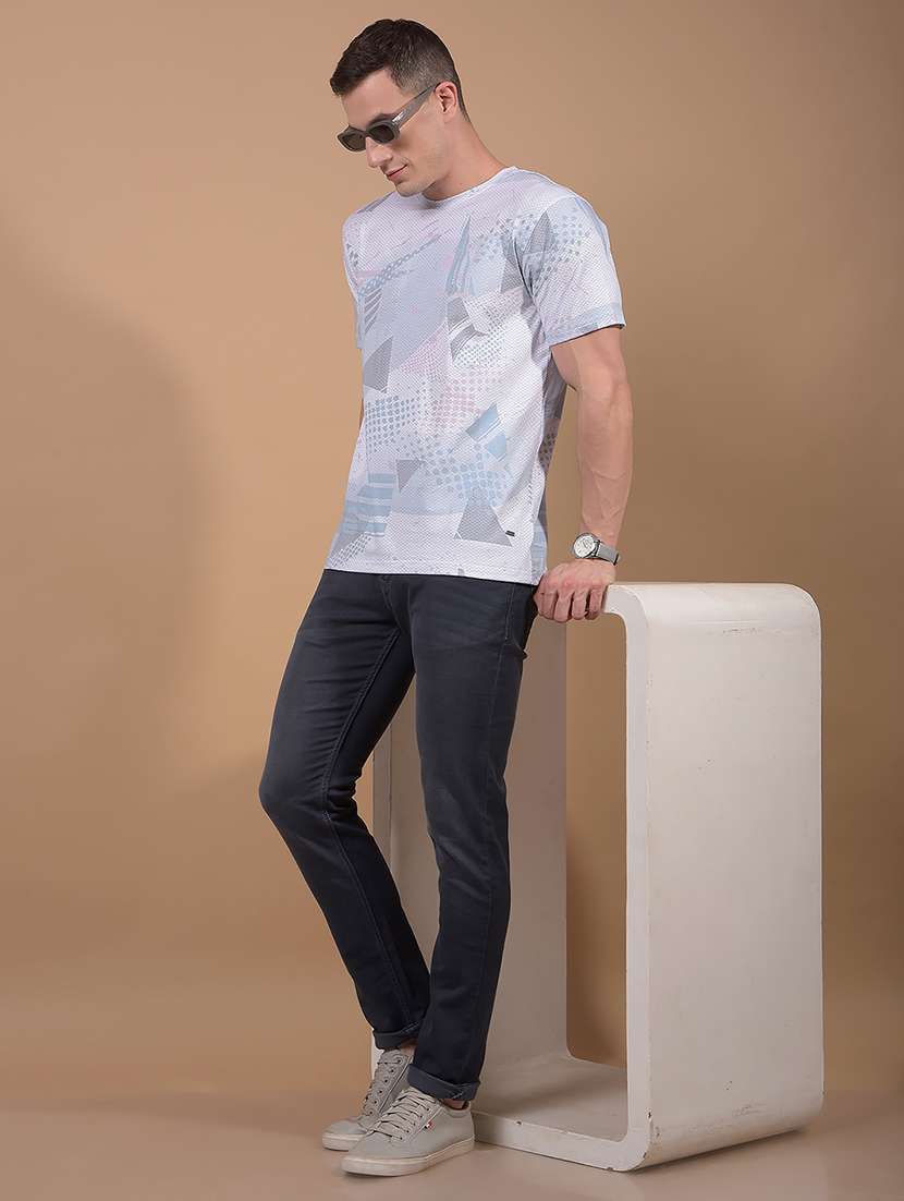 men grey washed mid rise full length jeans - 21956808 - Standard Image - 5
