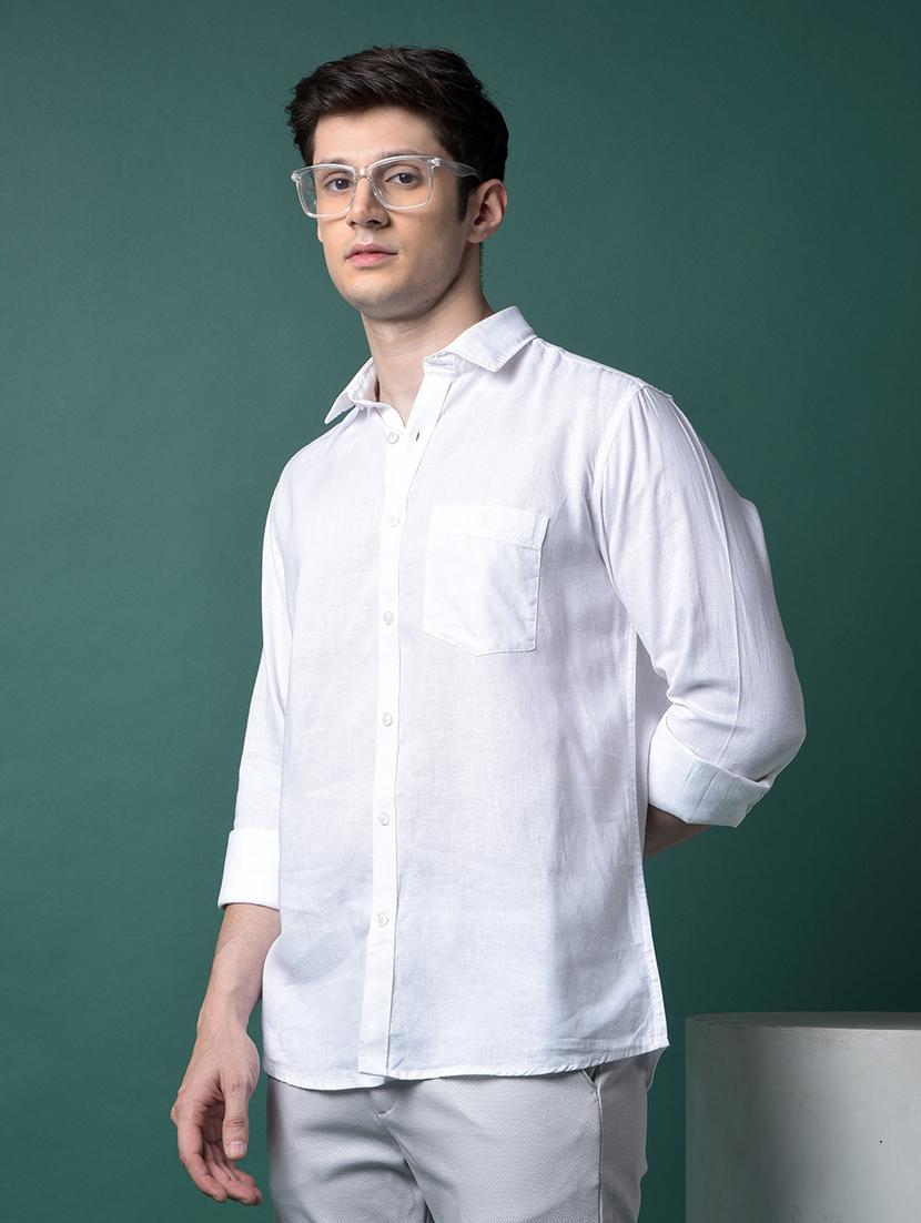 men solid long sleeve slim fit casual shirt - 21956843 - Zoom Image - 0