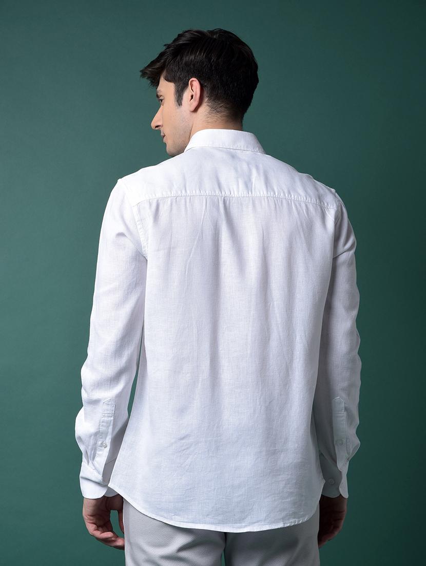 men solid long sleeve slim fit casual shirt - 21956843 - Standard Image - 3