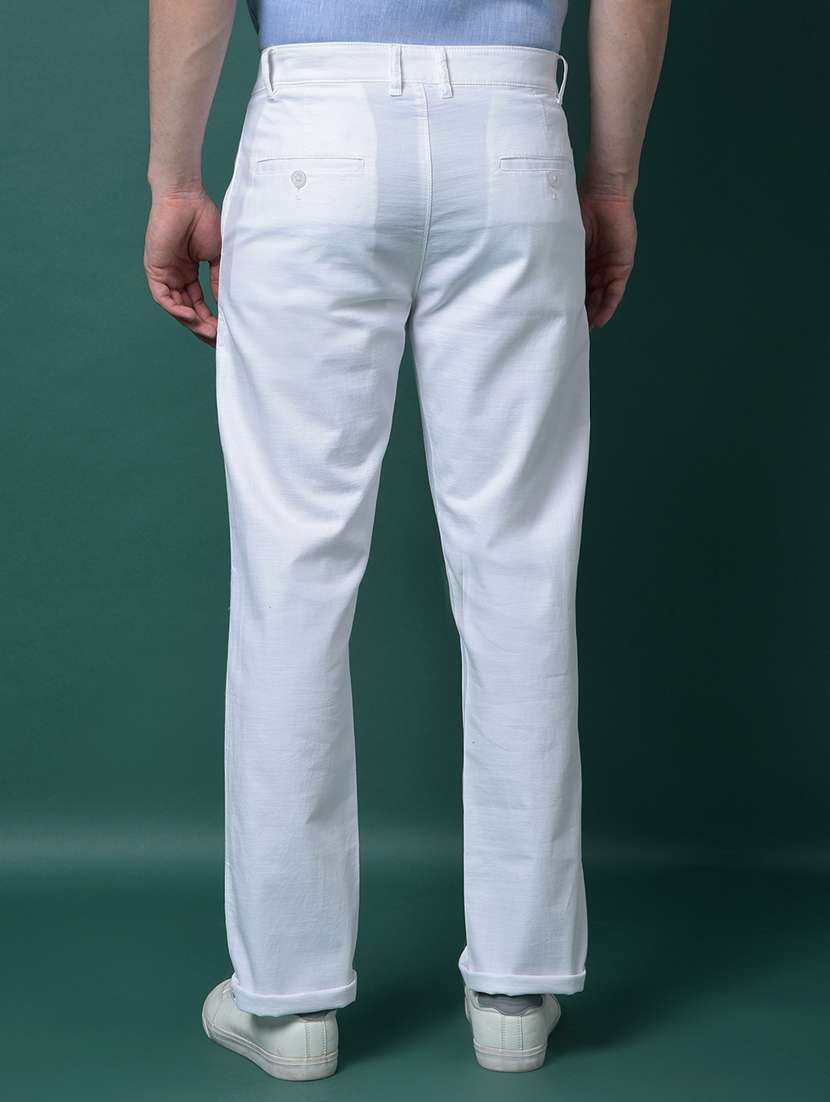 men solid mid rise flat front casual chinos  - 21956872 -  Standard Image - 3