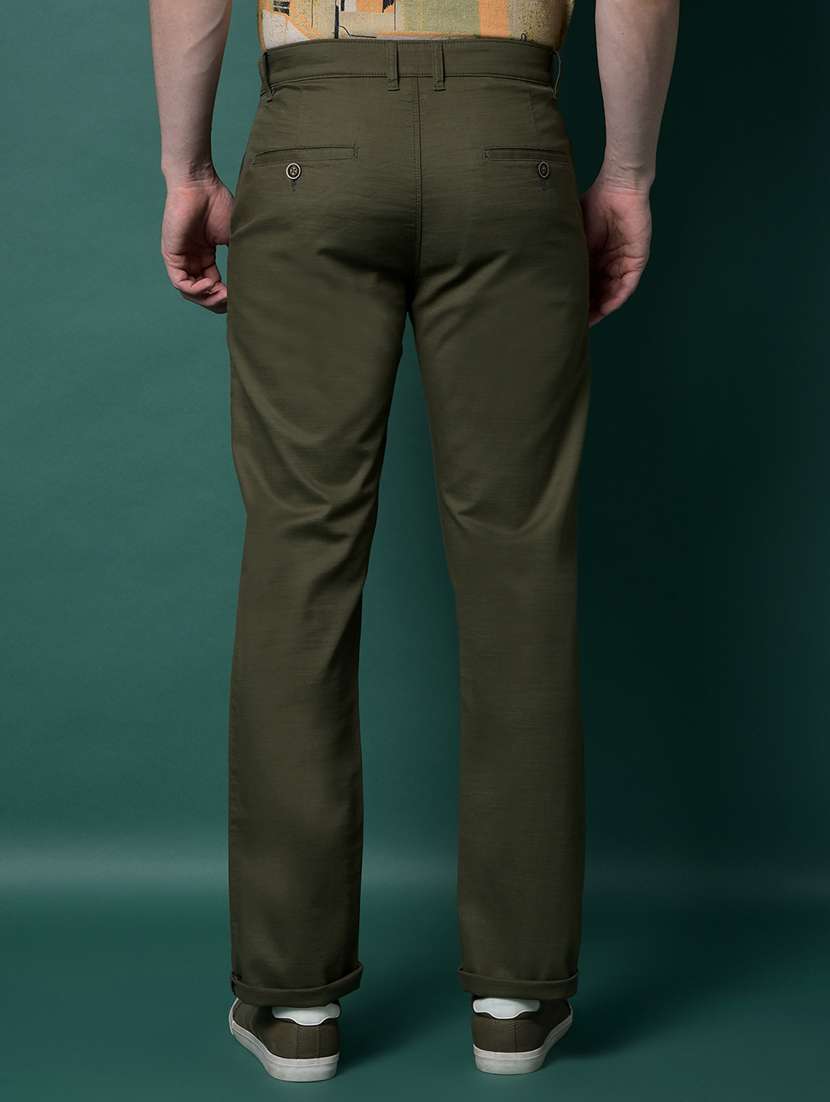 men solid mid rise flat front casual chinos  - 21956873 -  Standard Image - 3