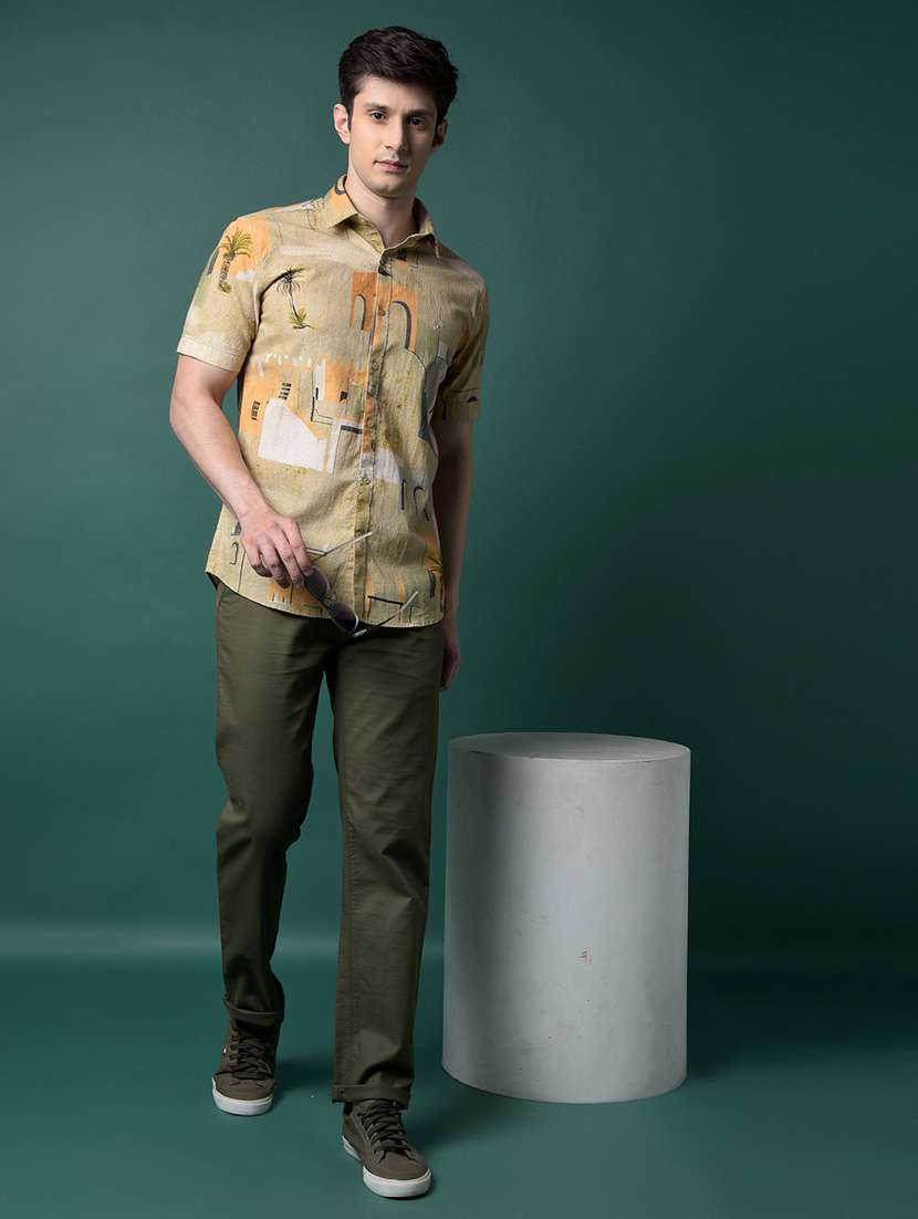 men solid mid rise flat front casual chinos  - 21956873 -  Standard Image - 5