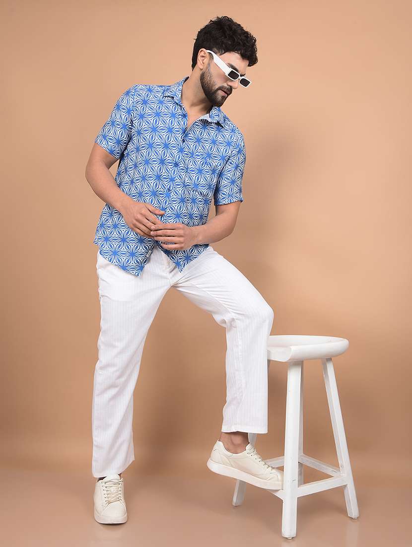 men striped md rise flat front casual chinos  - 21956884 -  Standard Image - 5