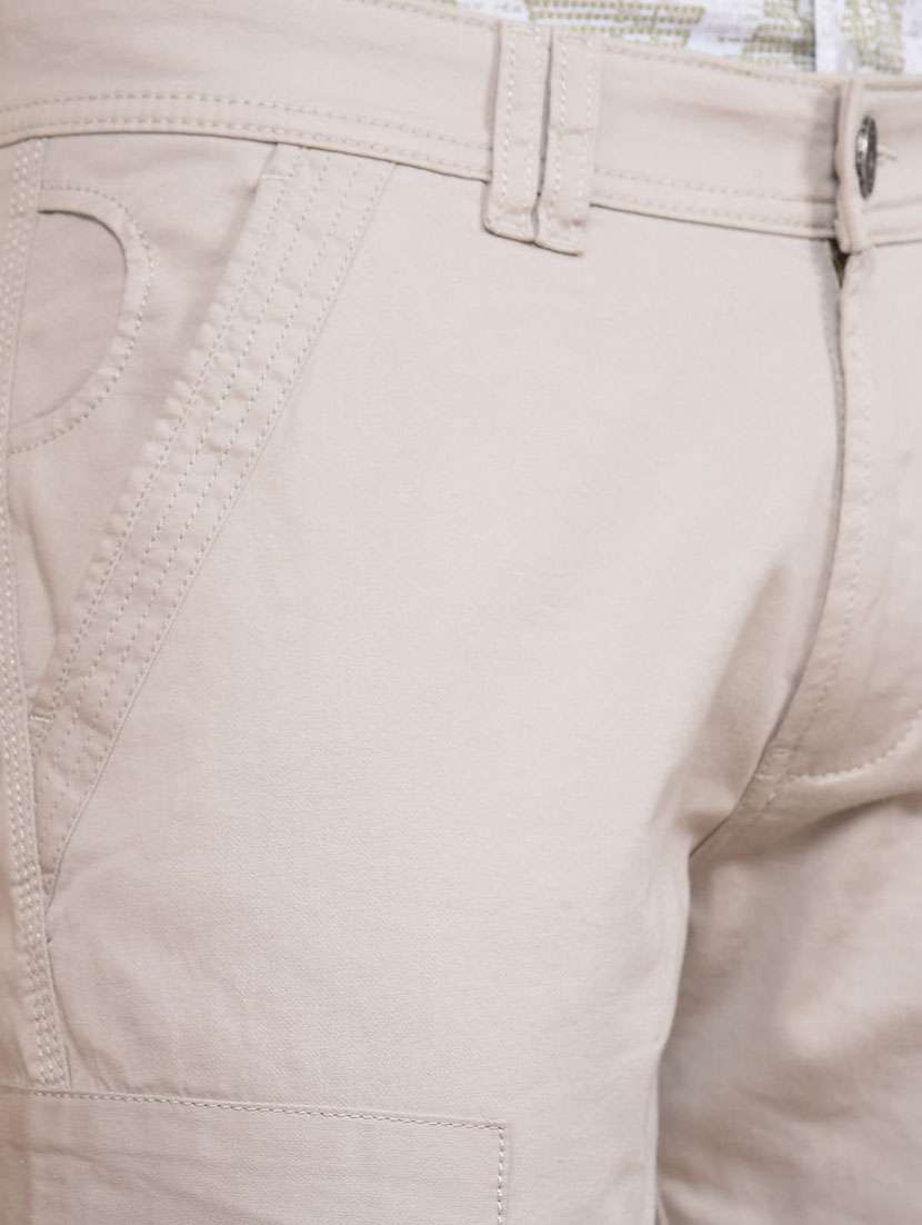 men grey solid mid rise regular fit cargo - 21956887 -  Standard Image - 5