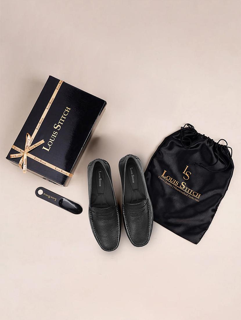 men black slip on formal shoe - 21956956 - Standard Image - 5