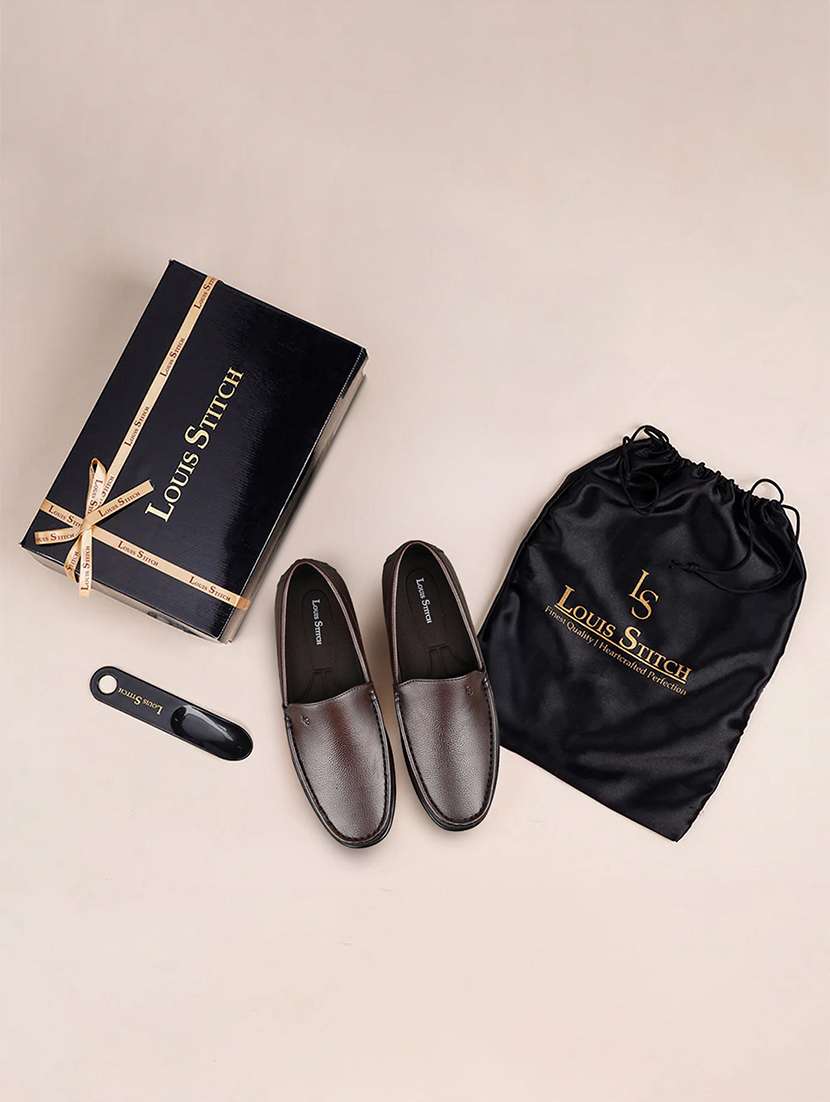 men brown slip on loafer - 21956957 - Standard Image - 3