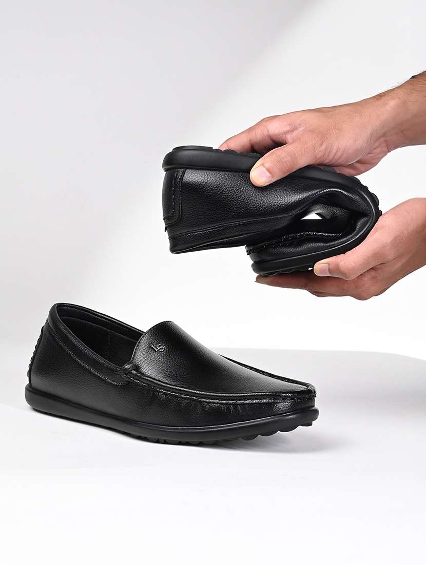 men black slip on loafer - 21956958 -  Zoom Image - 0