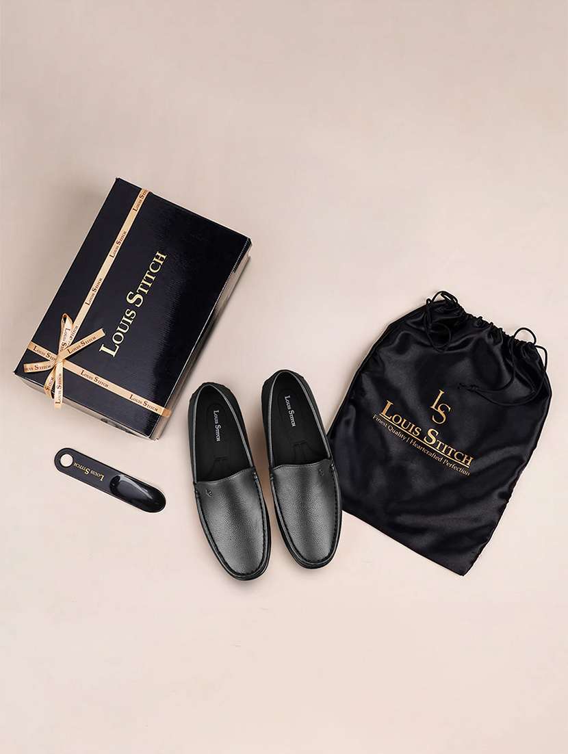 men black slip on loafer - 21956958 - Standard Image - 3