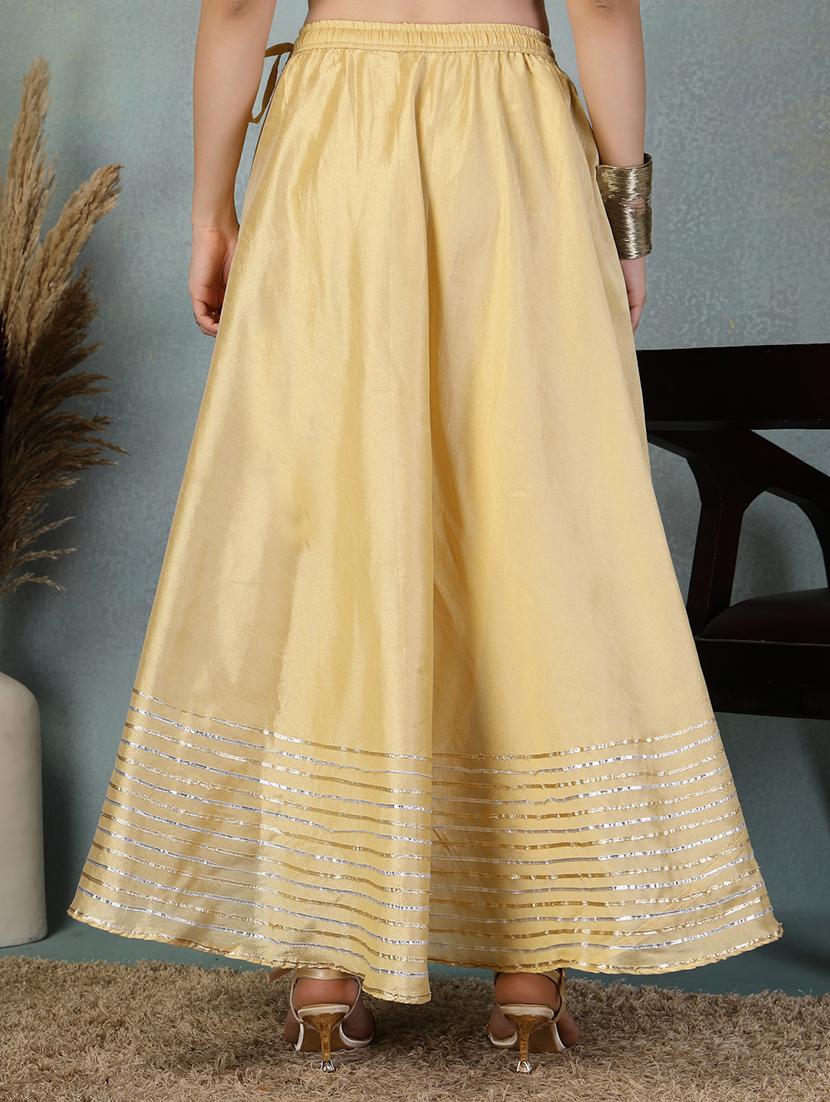 women's striped maxi flared ethnic skirt - 21956990 - Standard Image - 3