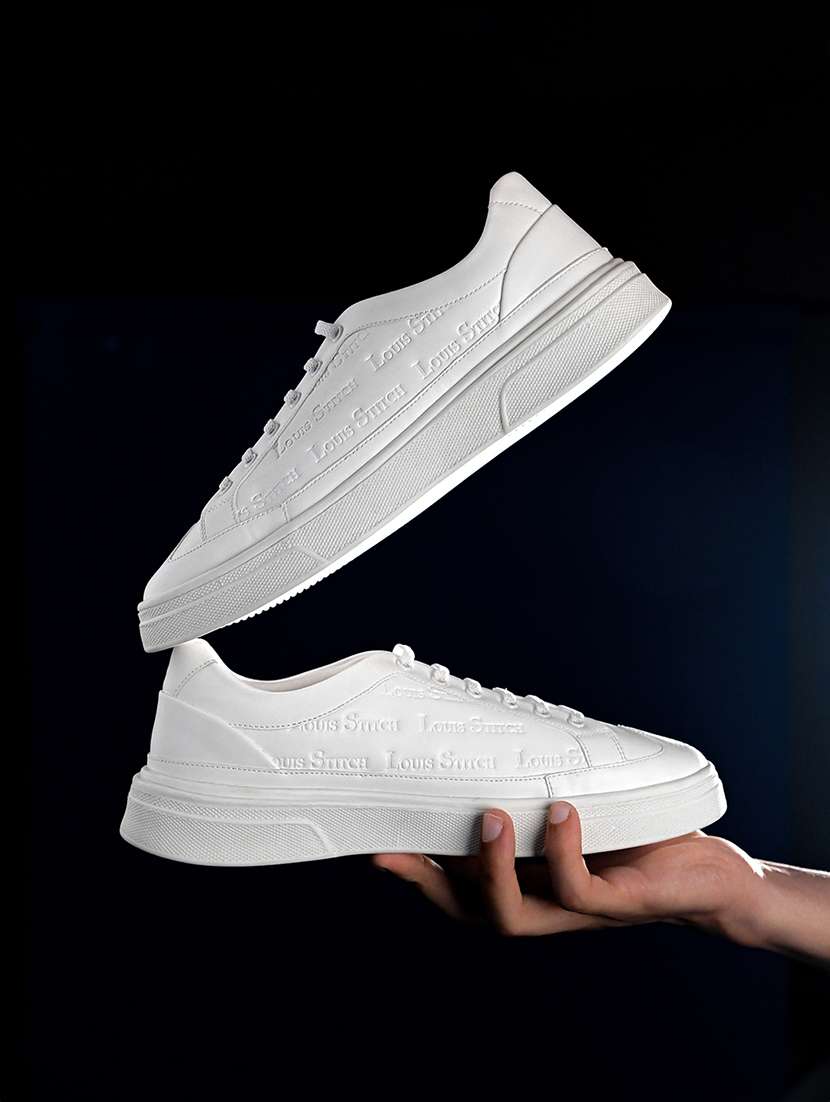 men white lace up sneaker - 21956994 -  Standard Image - 3