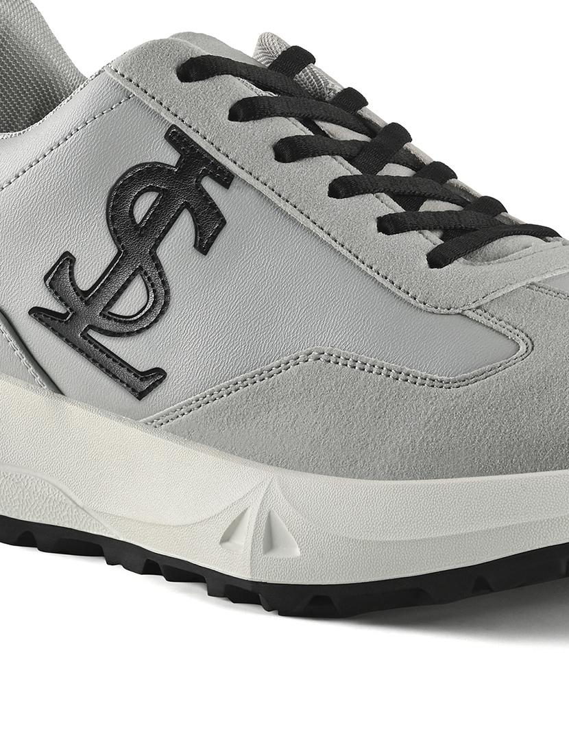 men grey lace up sneaker - 21956996 - Standard Image - 3
