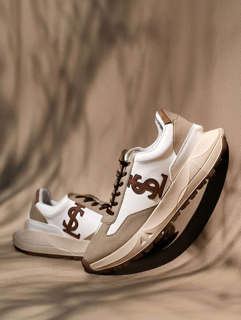 men color block lace up sneaker