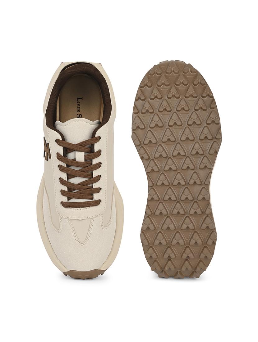 men beige lace up sneaker - 21956998 - Standard Image - 3