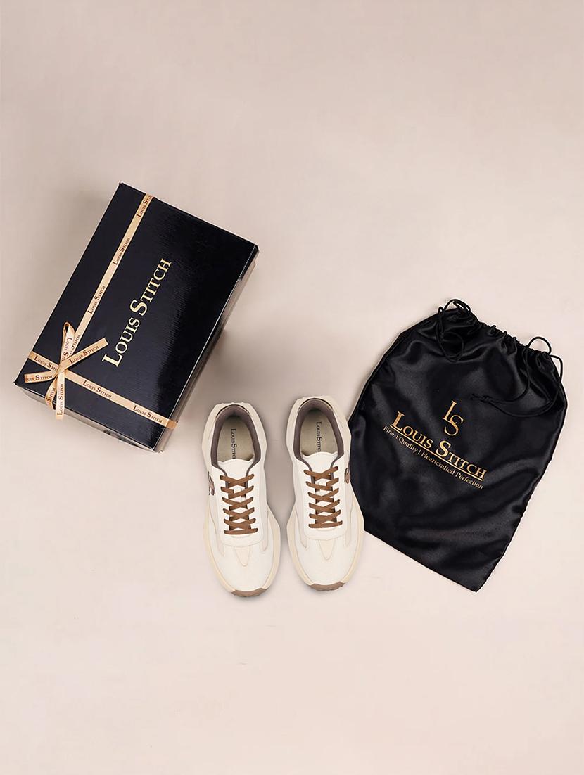 men beige lace up sneaker - 21956998 - Standard Image - 5